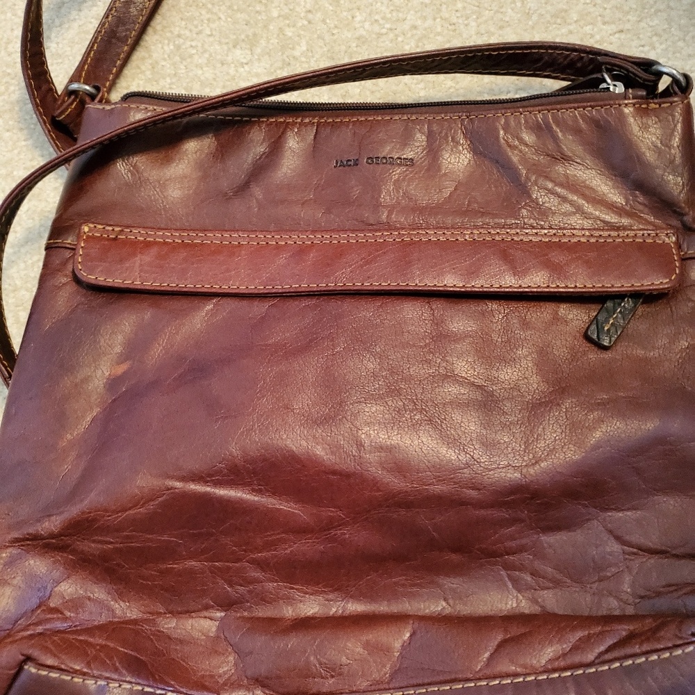 Jack georges large leather crossbody